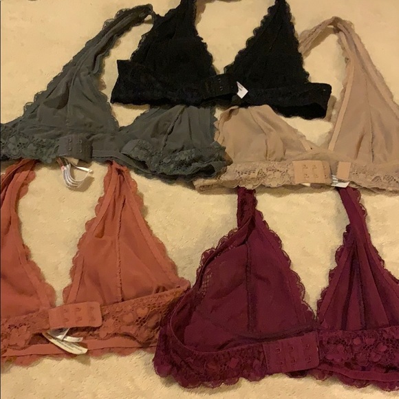 Lot of 5 Free People intimately halter lace bras - Picture 4 of 8